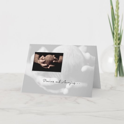 Carte Félicitations à Baby Head in Hands (Devant)