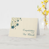 Carte Félicitations à Bar Mitzvah pour ses étoiles tirée (Fleur jaune)