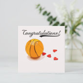 Carte Félicitations à Basketball avec amour (Debout devant)