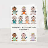 Carte Félicitations à beaucoup de bébés grossesses (Devant)