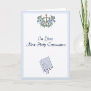 Carte Félicitations à Blue Communion