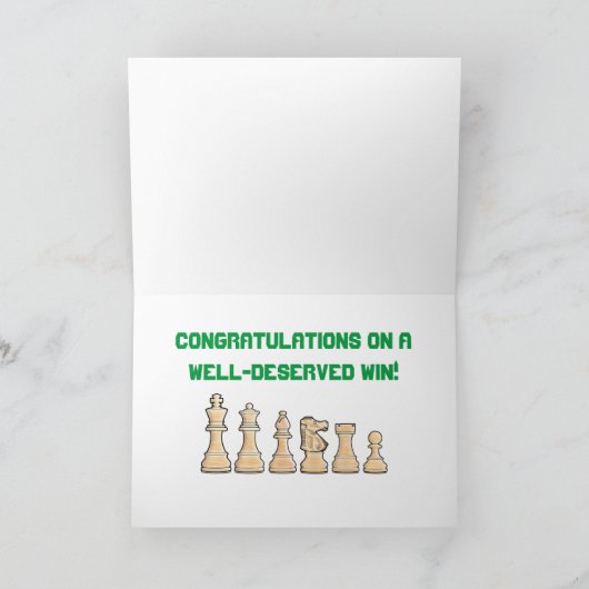 Carte Félicitations à Chess Win (Intérieur)