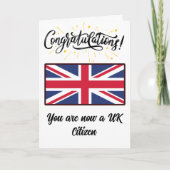 Carte Félicitations à Citoyenneté britannique Union Jack (Devant)
