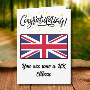 Carte Félicitations à Citoyenneté britannique Union Jack
