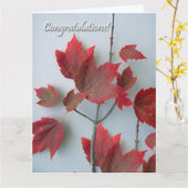 Carte Félicitations à Citoyenneté canadienne, Grande (Fleur jaune)