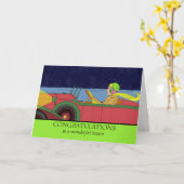 Carte Félicitations à Cousin pour sa nouvelle voiture, V (Fleur jaune)