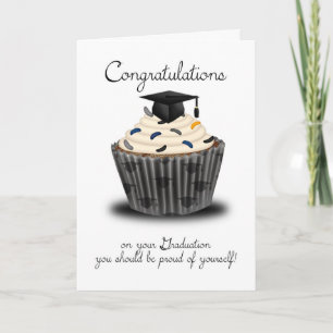Carte Félicitations à Cupcake Graduation