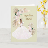 Carte Félicitations à Debutante (Fleur jaune)