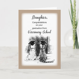 Carte Félicitations à Fille à l'école vétérinaire G