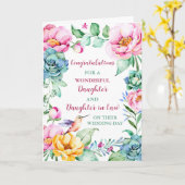 Carte Félicitations à Fille et Fille en droit (Fleur jaune)