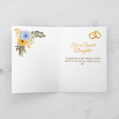 Carte Félicitations à Fille Mariée de mariage Jour Fleur (Intérieur)