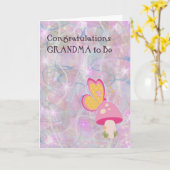 Carte Félicitations à Grand-mère. Rose (Fleur jaune)