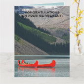 Carte Félicitations à JUMBO Retirement de All, Canoes (Fleur jaune)