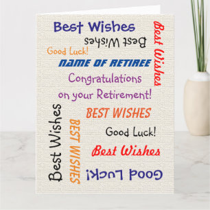 Carte Félicitations à JUMBO Retraite de All Burlap