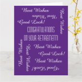 Carte Félicitations à JUMBO Retraite de nous tous (Fleur jaune)