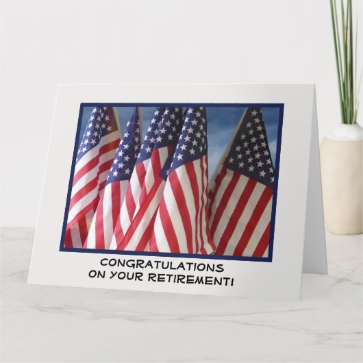 Carte Félicitations à JUMBO Retraite de tous, drapeaux (Devant)