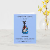 Carte Félicitations à la bourse de football (Fleur jaune)