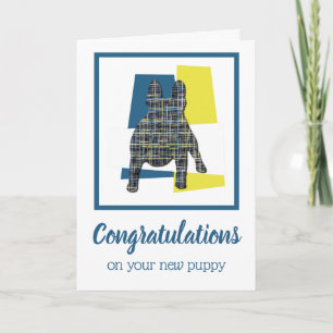 Carte Félicitations à la chienne Bulldog française