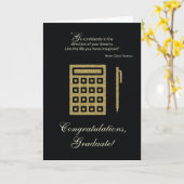 Carte Félicitations à la Comptabilité Business Graduatio (Fleur jaune)