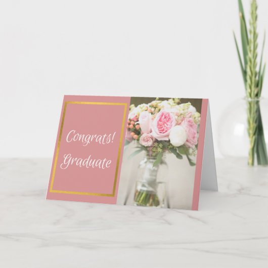 Carte Félicitations à la diplômée (Devant)