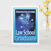 Carte Félicitations à la Faculté de Droit Feux d'artific (Fleur jaune)