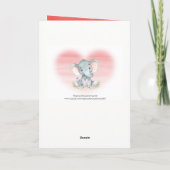 Carte Félicitations à la fille d'éléphant d'aquarelle (Dos)