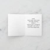Carte Félicitations À La Fille Du Bébé customisée Avec T (Intérieur)