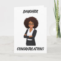 FÉLICITATIONS À LA FILLE "FEMME AFRICAINE AMÉRICAI