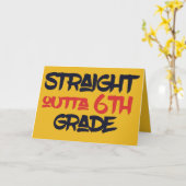 Carte Félicitations à la fin de la 6e année (Fleur jaune)