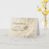 Carte Félicitations à la florale blanche pour son attent (Fleur jaune)