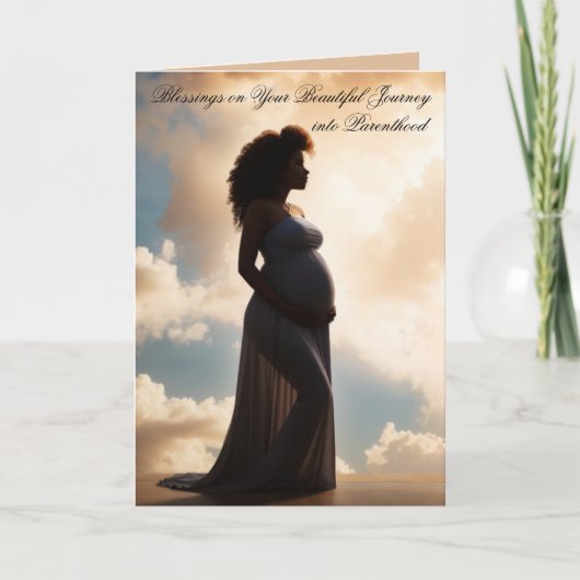Carte Félicitations à la future maman de couleur (Devant)