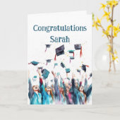 Carte Félicitations à la graduation (Fleur jaune)