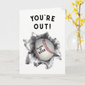 Carte Félicitations à la Graduation de Baseball (Fleur jaune)