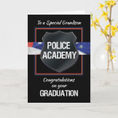 Carte Félicitations à la Grandson Police Academy (Fleur jaune)