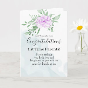 Carte Félicitations à la grossesse d'Eucalyptus Rose pou