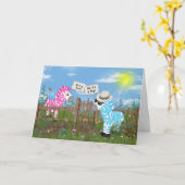 Carte Félicitations à la grossesse Faune (Fleur jaune)