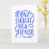 Carte Félicitations à la main (Fleur jaune)