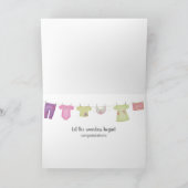 Carte Félicitations à la main du bébé (Intérieur)