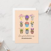 Carte Félicitations à la maison Nouveau Accueil Stylish  (Devant/Arrière en situation)