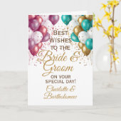 Carte Félicitations à la mariée et à la chambre mariage (Fleur jaune)