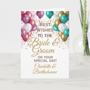Carte Félicitations à la mariée et à la chambre mariage