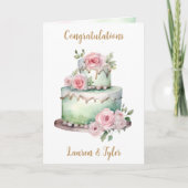 Carte Félicitations à la mariée et à la mariée | Mariage (Devant)