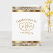 Carte Félicitations à la mariée et au marié - Mariage (Fleur jaune)