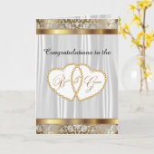 Carte Félicitations à la mariée et au marié - Mariage (Fleur jaune)