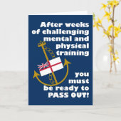 Carte Félicitations à la marina qui sort de la parade (Fleur jaune)