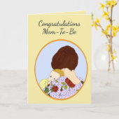 Carte Félicitations à la mère attenante (Fleur jaune)