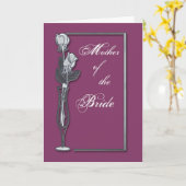 Carte Félicitations à la mère de la mariée (Fleur jaune)