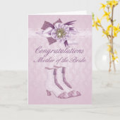 Carte Félicitations à la mère de la mariée avec fl (Fleur jaune)