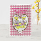 Carte Félicitations à la naissance de vos petites-filles (Fleur jaune)