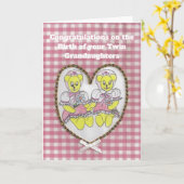 Carte Félicitations à la naissance de vos petites-filles (Fleur jaune)